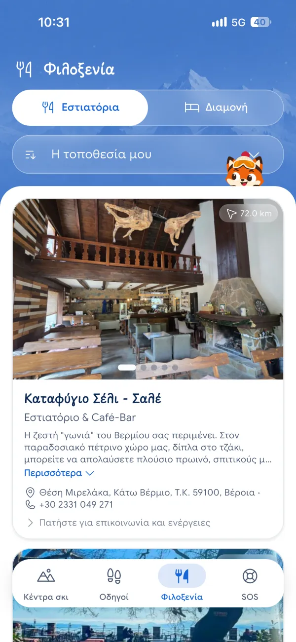 Καταχώριση επιχείρησης στη Φιλοξενία του Ski Greece